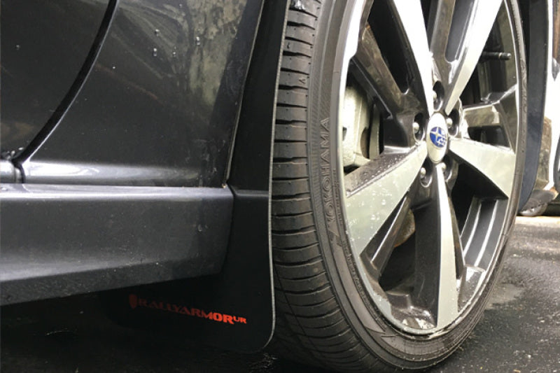 Rally Armor 2017+ Subaru Impreza UR Black Mud Flap w/ Red Logo.