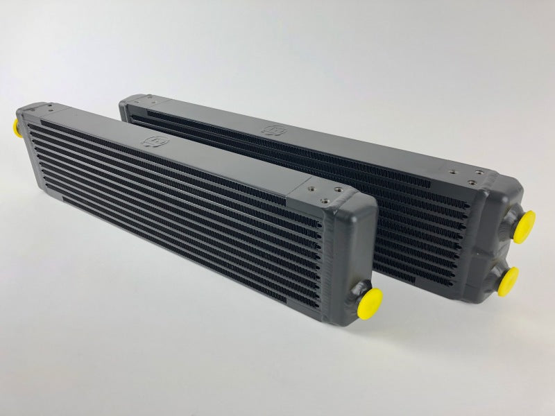 CSF Universal Dual-Pass Oil Cooler (RS Style) - M22 x 1.5 - 24in L x 5.75in H x 2.16in W.