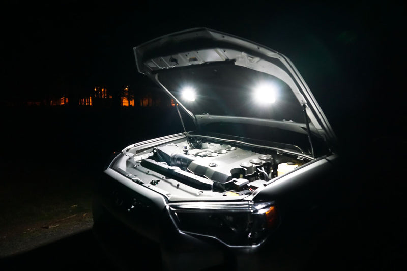 KC HiLiTES Cyclone 2in. LED Universal Under Hood Lighting Kit (Incl. 2 Cyclone Lights/Switch/Wiring).