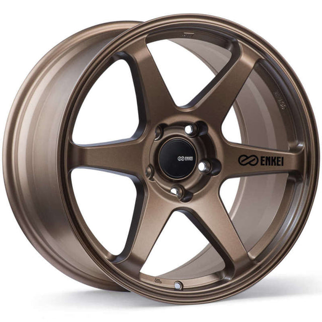 Enkei T6R 18x8.5 38mm Offset 5x114.3 Bolt Pattern 72.6 Bore Matte Bronze Wheel.