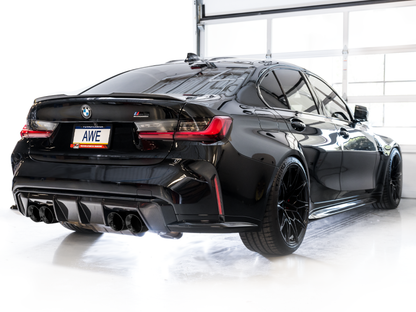 AWE Track Catback Exhaust - Diamond Black Tips | 3020-42482