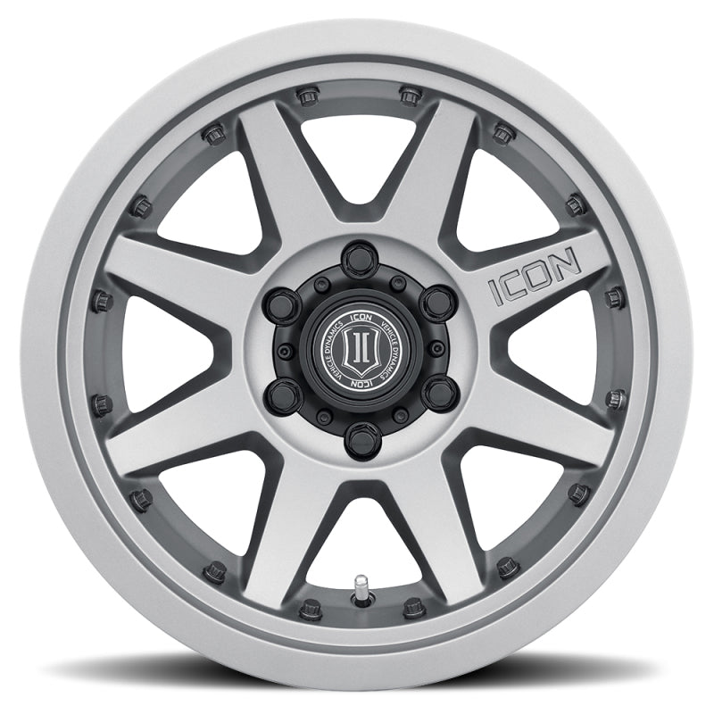 ICON Rebound Pro 17x8.5 6x5.5 0mm Offset 4.75in BS 106.1mm Bore Titanium Wheel.