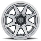 ICON Rebound Pro 17x8.5 6x5.5 0mm Offset 4.75in BS 106.1mm Bore Titanium Wheel.