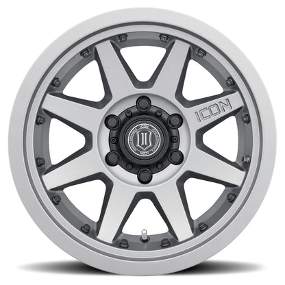 ICON Rebound Pro 17x8.5 6x5.5 0mm Offset 4.75in BS 106.1mm Bore Titanium Wheel.