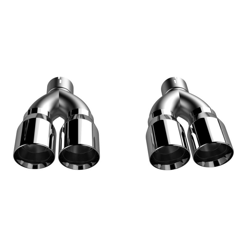 QTP 15-18 Dodge Challenger 6.2L/6.4L 304SS Screamer Exhaust 3in Quad Tip Adapter.