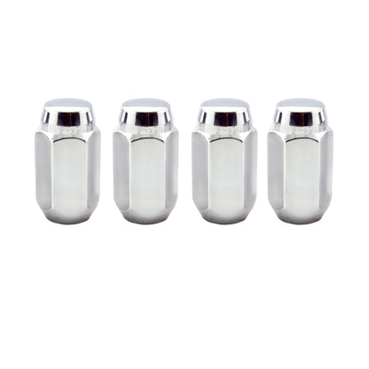McGard Hex Lug Nut (Cone Seat) M14X1.5 / 22mm Hex / 1.635in. Length (4-Pack) - Chrome.