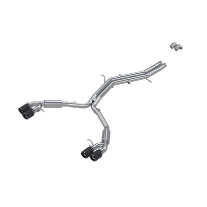 MBRP T304 SS 2.5in Cat-Back Quad Rear Exit Exhaust - Carbon Tips [S46073CF]