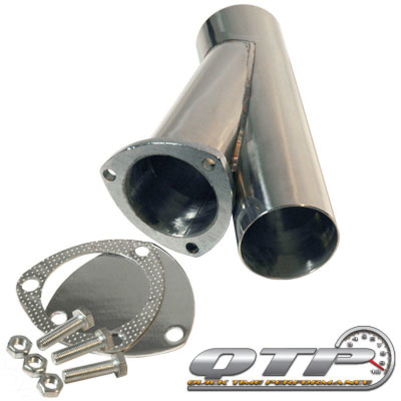 QTP 3in Weld-On QTEC Exhaust Cutout Y-Pipe.