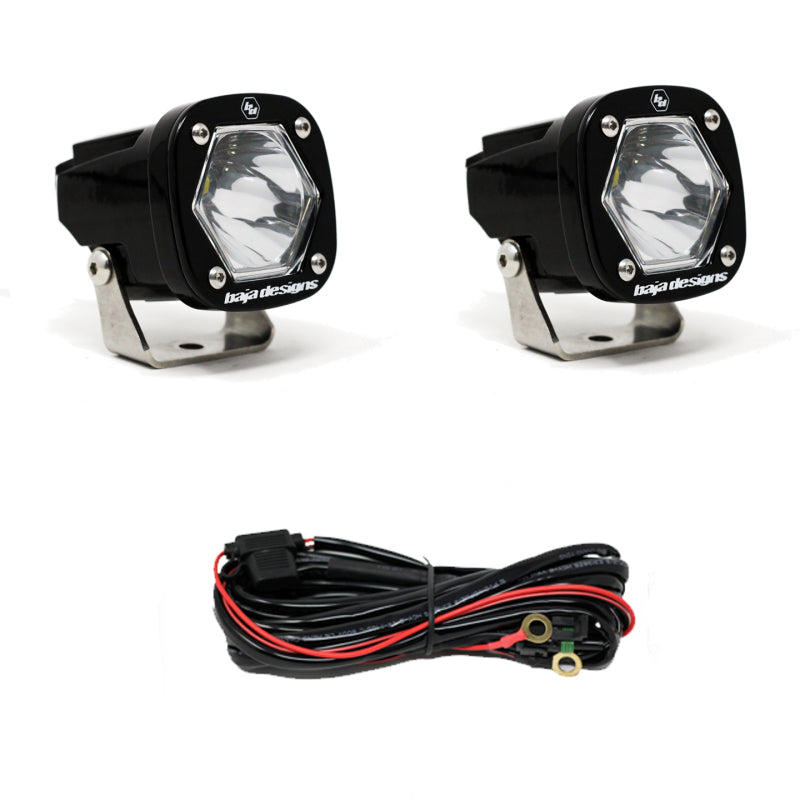 Baja Designs S1 Spot LED Light w/ Mounting Bracket Pair.
