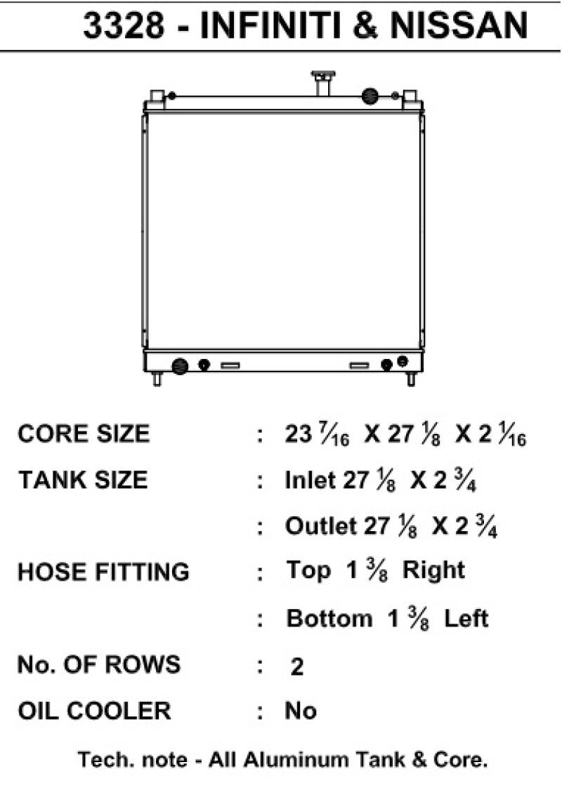 CSF 04-15 Nissan Titan Armada Radiator.