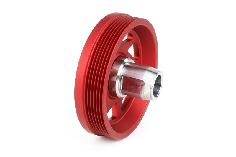 Perrin 19-21 Subaru WRX / 16-18 Forester Lightweight Crank Pulley (FA/FB Engines w/Large Hub) - Red.