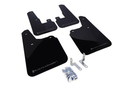 Rally Armor 2010+ Subaru Outback UR Black Mud Flap w/ Grey Logo.