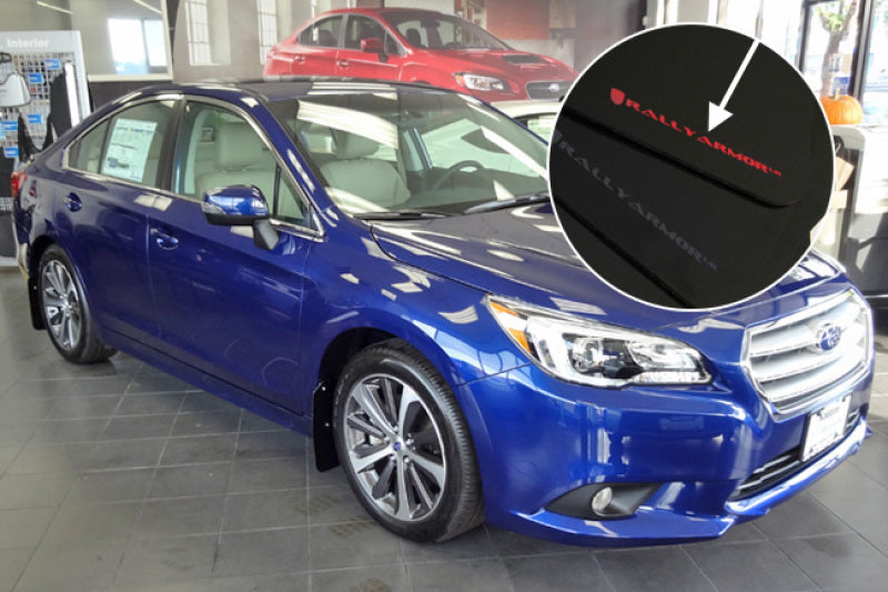 Rally Armor 2015 Subaru Legacy UR Black Mud Flap w/ Silver Logo.