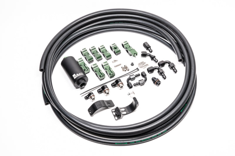 Radium Engineering Late Nissan Fuel Hanger Plumbing Kit Microglass Filter.