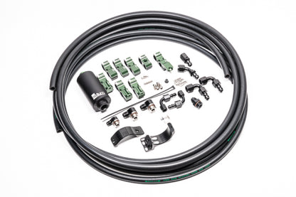 Radium Engineering Late Nissan Fuel Hanger Plumbing Kit Microglass Filter.