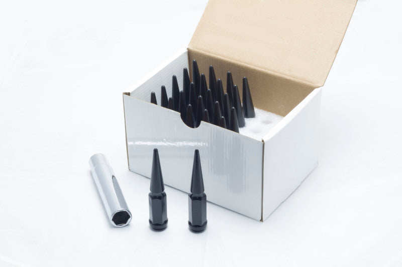 Wheel Mate Spiked Lug Nuts Set of 24 - Black 14x1.50.