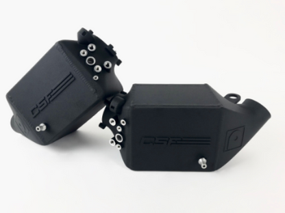 CSF 12-16 BMW M5 (F10) / 12-18 BMW M6 (F06/F12/F13) Twin Charge-Air-Cooler Set - Crinkle Black.