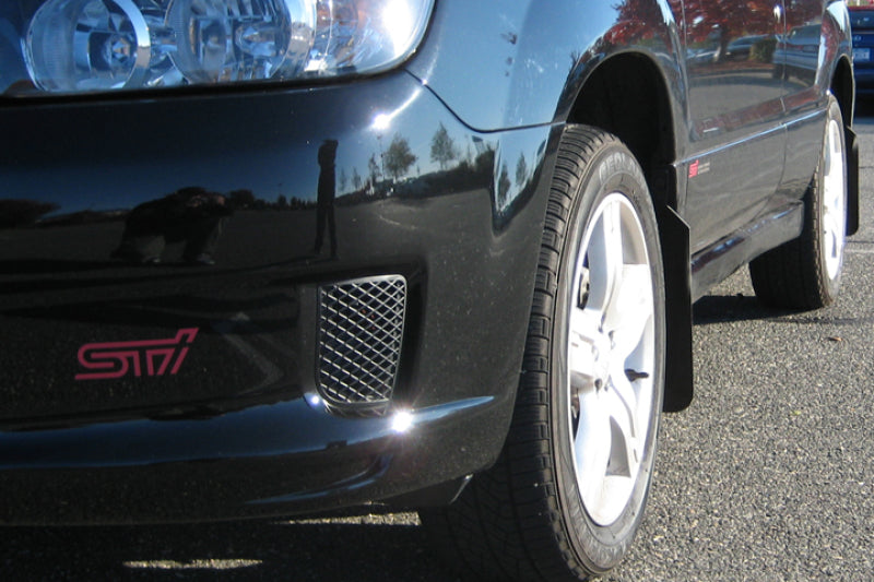 Rally Armor 2003-2008 Subaru Forester Basic Black Mud Flap w/ Black Logo.