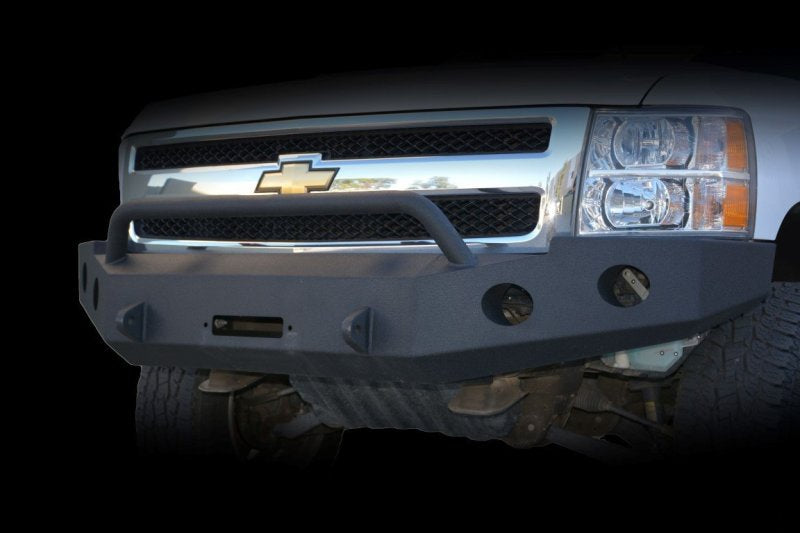 DV8 Offroad 07-13 Chevrolet Silverado 1500 Front Bumper - Black Powdercoat.