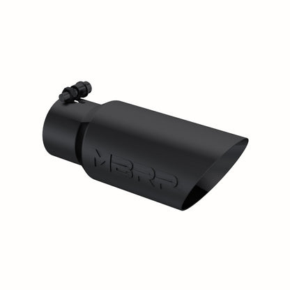 MBRP Universal Tip 4in OD 3in Inlet 10in Length Dual Wall Angled End Black.