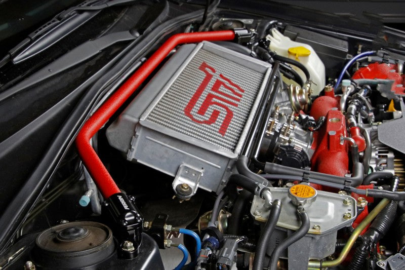 Perrin 02-07 Subaru Impreza (WRX/STi/RS/2.5i) / 04-08 Forester Front Strut Brace - Red.