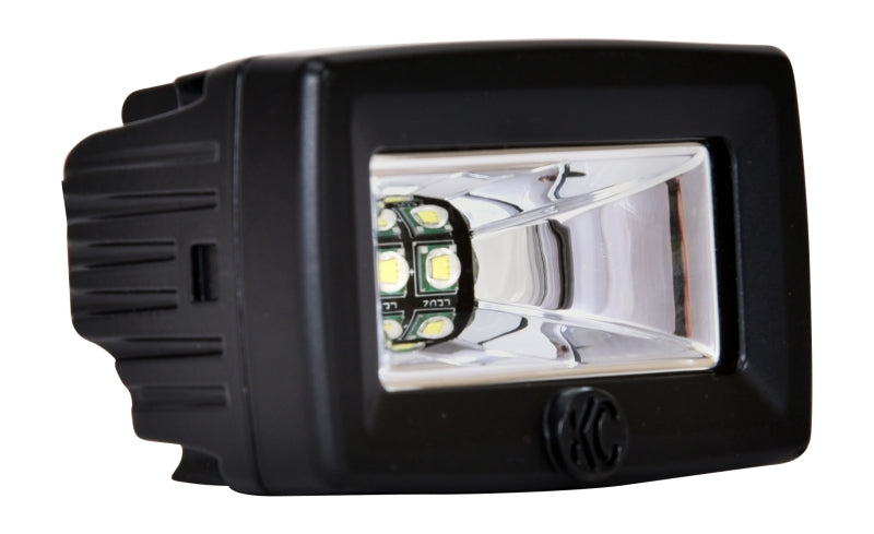 KC HiLiTES C-Series 2in. C2 LED Light 20w Area Flood Beam (Pair Pack System) - Black.