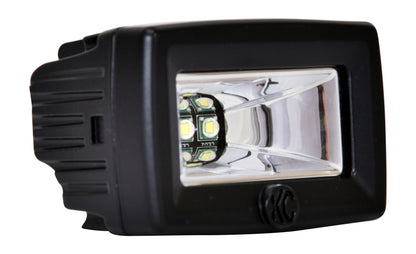 KC HiLiTES C-Series 2in. C2 LED Light 20w Area Flood Beam (Pair Pack System) - Black.