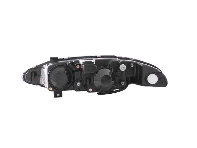 ANZO 1997-1999 Mitsubishi Eclipse Projector Headlights w/ Halo Black G2.