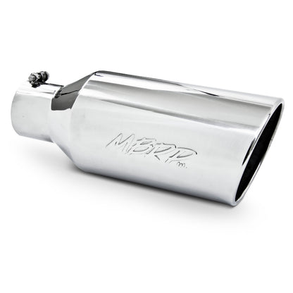 MBRP Universal Tip 7inch O.D. Rolled End 4inch inlet 18inch length - T304 (SINGLE TIP).