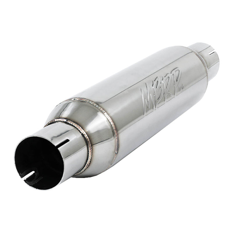 MBRP Universal Resonator 2.5in inlet/outlet 16in body 20in overall T304.