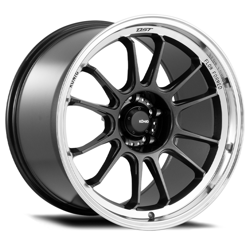 Konig Hypergram 18x8.5 5x108 ET43 Metallic Carbon w/ Machined Lip.