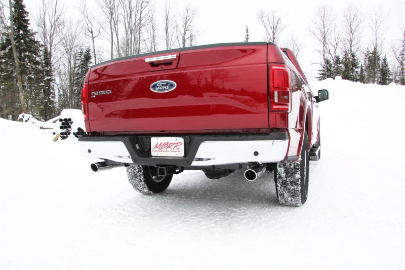 MBRP 2015 Ford F-150 5.0L 3in Cat Back Dual Split Rear Exit T409 Exhaust System.