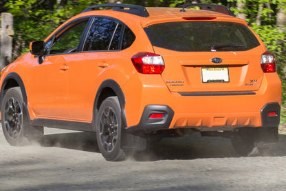 Rally Armor 13+ Subaru XV Crosstrek Black Mud Flap w/ Grey Logo.