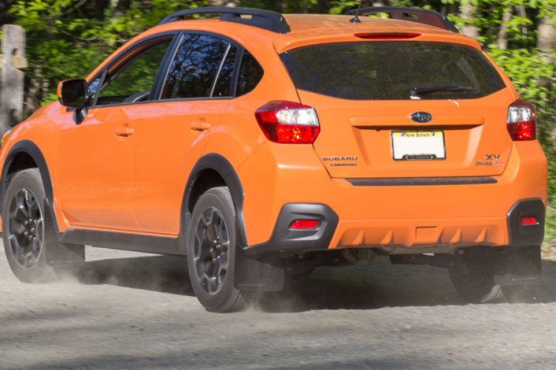 Rally Armor 13+ Subaru XV Crosstrek Black Mud Flap w/ Red Logo.