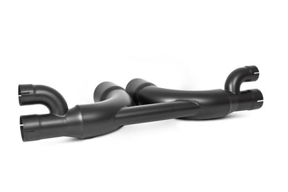 MBRP 14-15 Porsche GT3/GT3RS 3in Center Muffler Bypass 4in Tips - Black Coated.