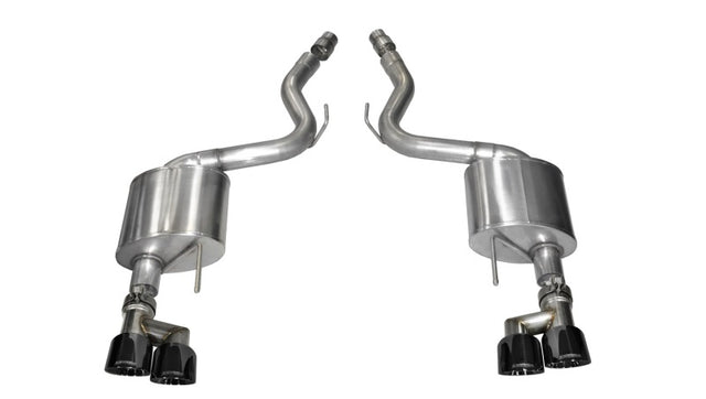 Corsa 15-16 Ford Mustang GT 5.0 3in Axle Back Exhaust Black Quad Tips (Sport).