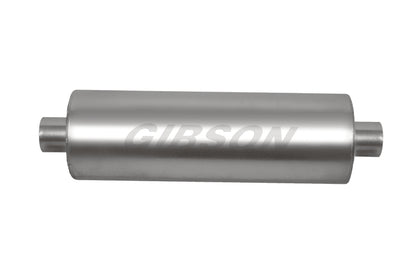 Gibson MWA Superflow Center/Center Round Muffler - 5x10in/3in Inlet/3in Outlet - Stainless.