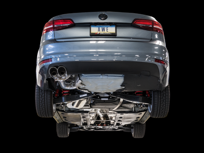 AWE Tuning Track Catback Exhaust - Diamond Black Tips | 3020-23034