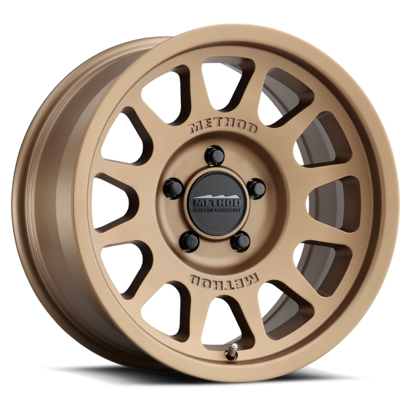 Method MR703 17x8.5 0mm Offset 5x5 71.5mm CB Method Bronze Wheel.