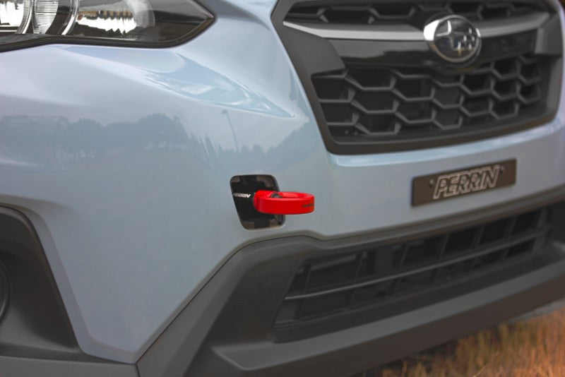 Perrin Tow Hook Kit - Front 13-18 Subaru Forester - Red.