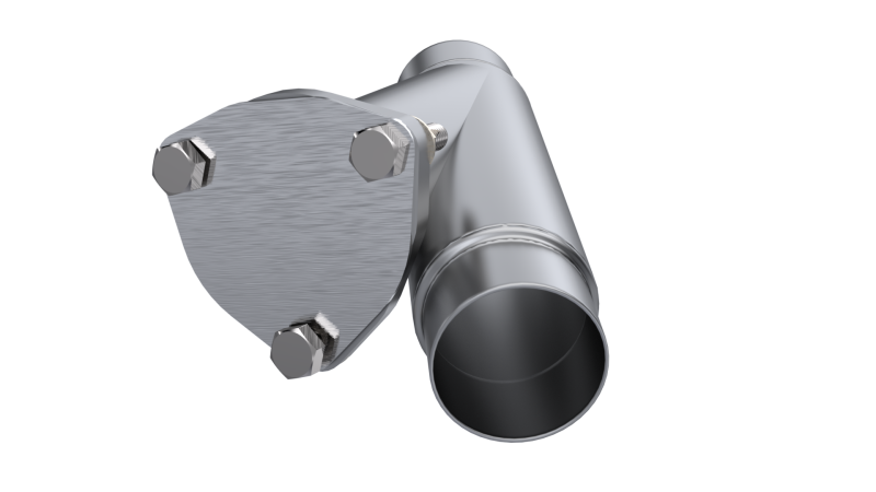 QTP 2.25in Weld-On QTEC Exhaust Cutout Y-Pipe.