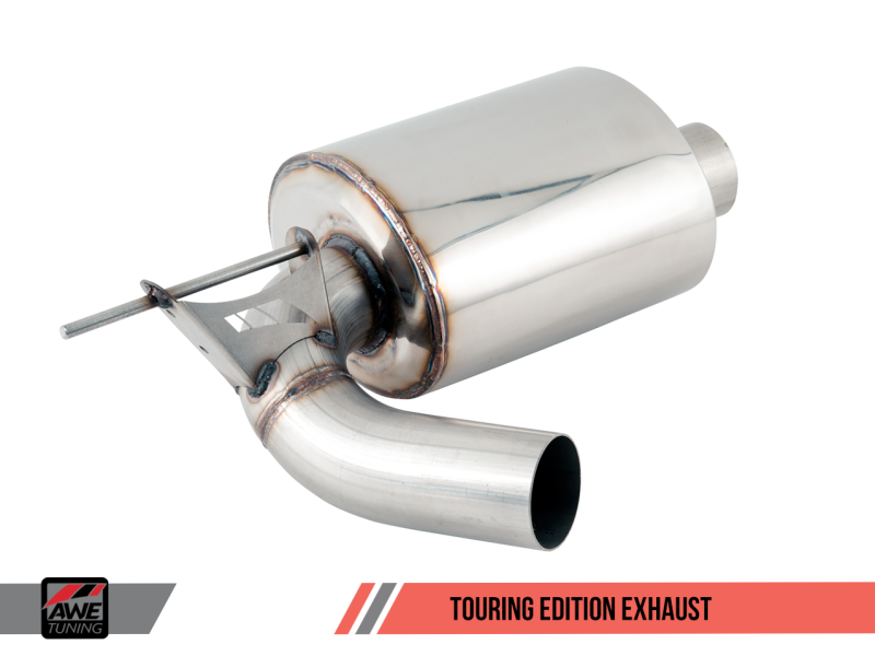 AWE Tuning BMW F3X 340i Touring Edition Axle-Back Exhaust - Chrome Silver Tips (102mm).