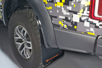 Rally Armor 17-19 Ford F-150 Raptor UR Black Mud Flap w/ Dark Grey Logo.