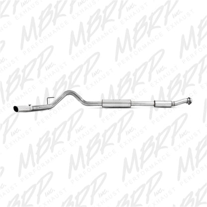 MBRP 11-12 Ford F150 SVT Raptor 6.2L EC-SB/CC-SB 3.5in Cat Back Single Exit Alum Exhaust System.