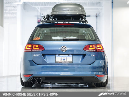 AWE Tuning Track Catback Exhaust - Chrome Silver 90MM Tips | 3020-22016