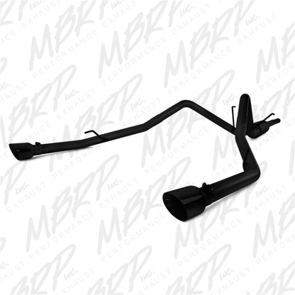 MBRP 09-14 Dodge Ram 1500 5.7L Cat-Back Dual Split Rear (Through Stock Bumper) AL - Black.