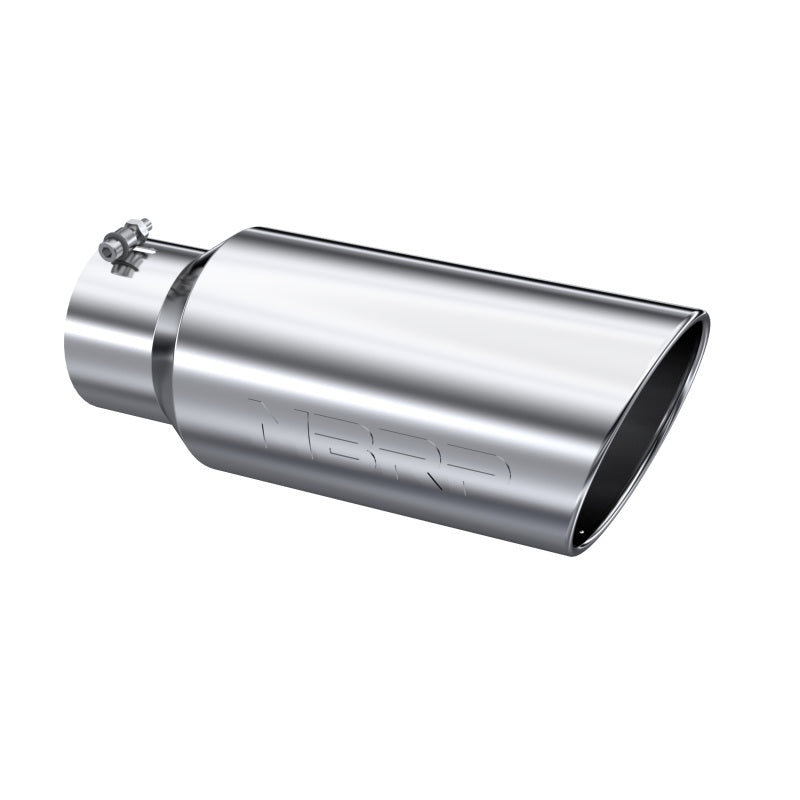 MBRP Universal Tip 7in O.D. Rolled End 5in inlet 18in length - T304 (SINGLE TIP).