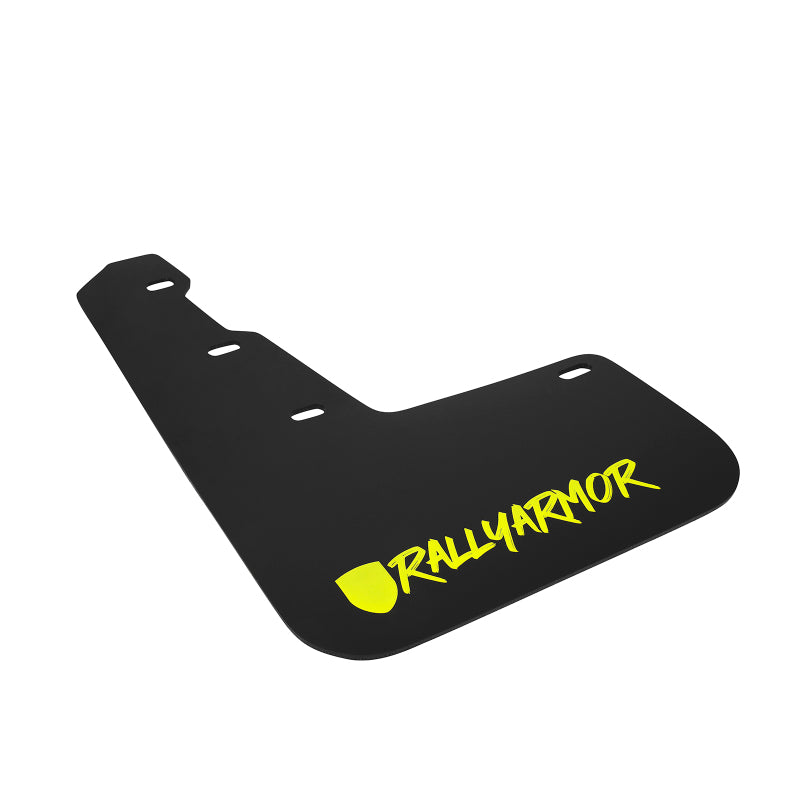 Rally Armor 15-18 Subaru WRX/STi Sedan UR Black Mud Flap w/ Green Logo and Altered Font.