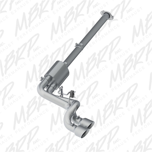 MBRP 09-14 Ford F150 Pre-Axle 4.5in OD Tips Dual Outlet T409 3in Cat Back Exhaust.