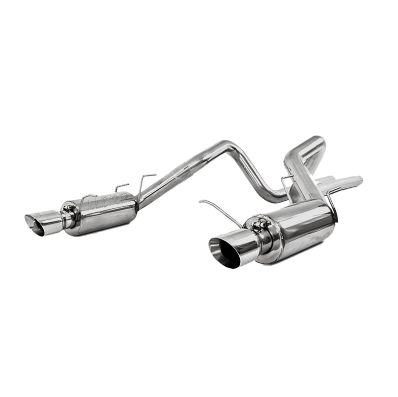 MBRP 11-14 Ford Mustang GT 5.0L Dual Split Rear Street Version T409 3in Cat Back Exhaust System.